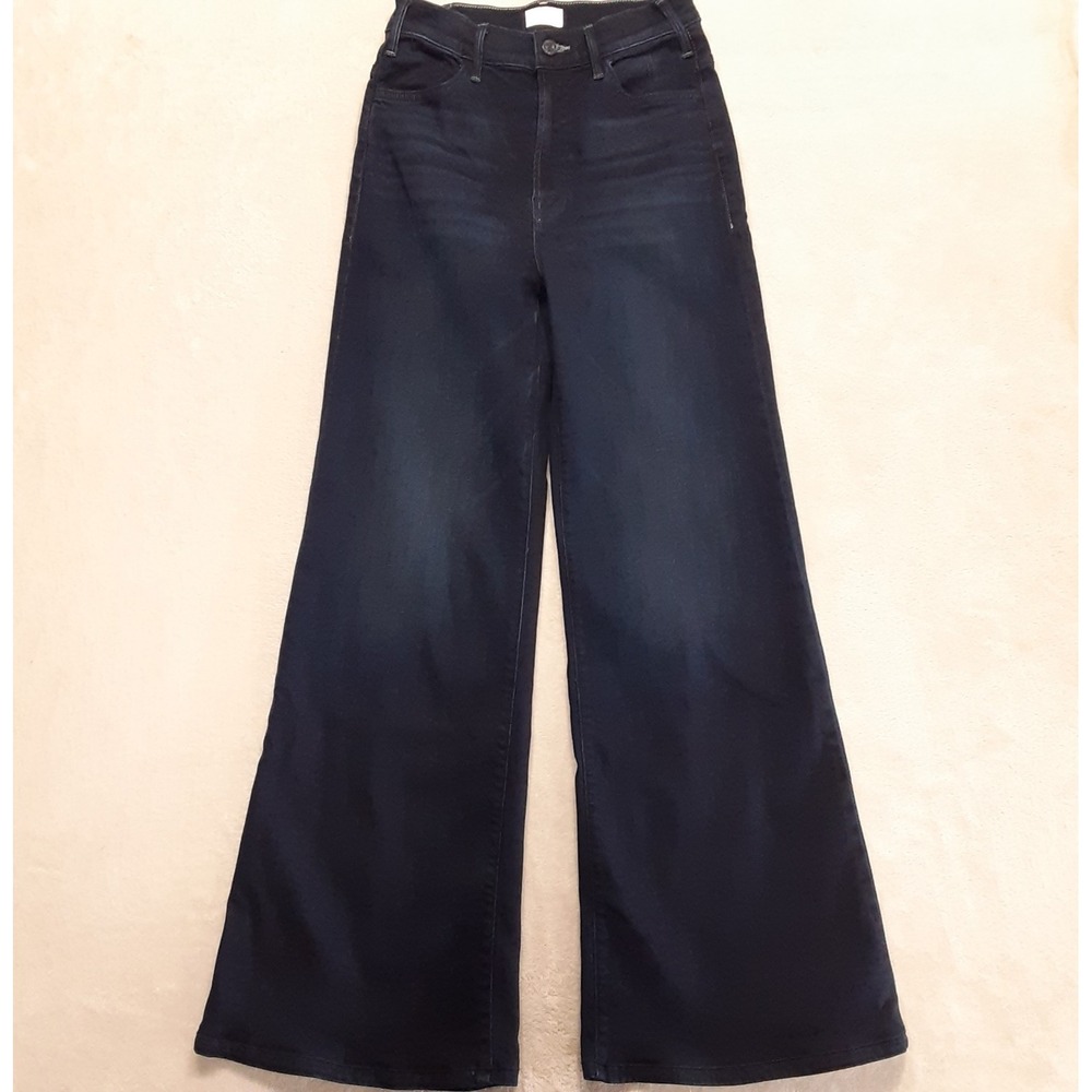 Mother Womans Hustler Roller Sneak Jeans 26 Blue Karaoke Kyoto Wash 10507-104